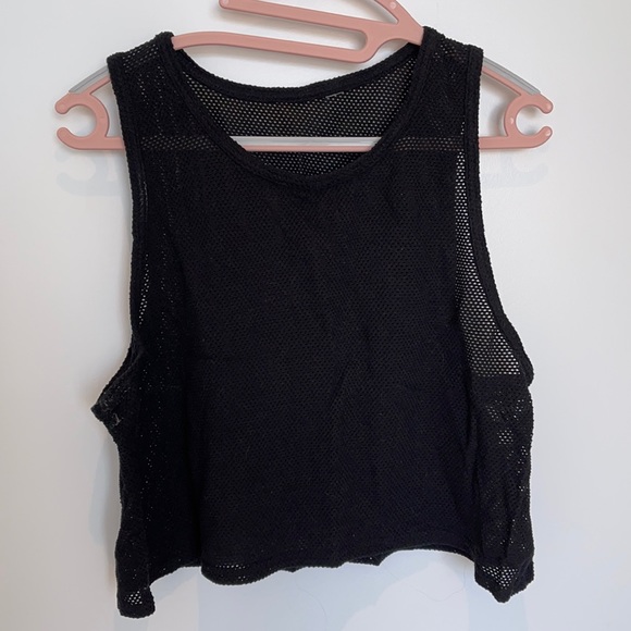 Black mesh crop tank - Picture 1 of 2
